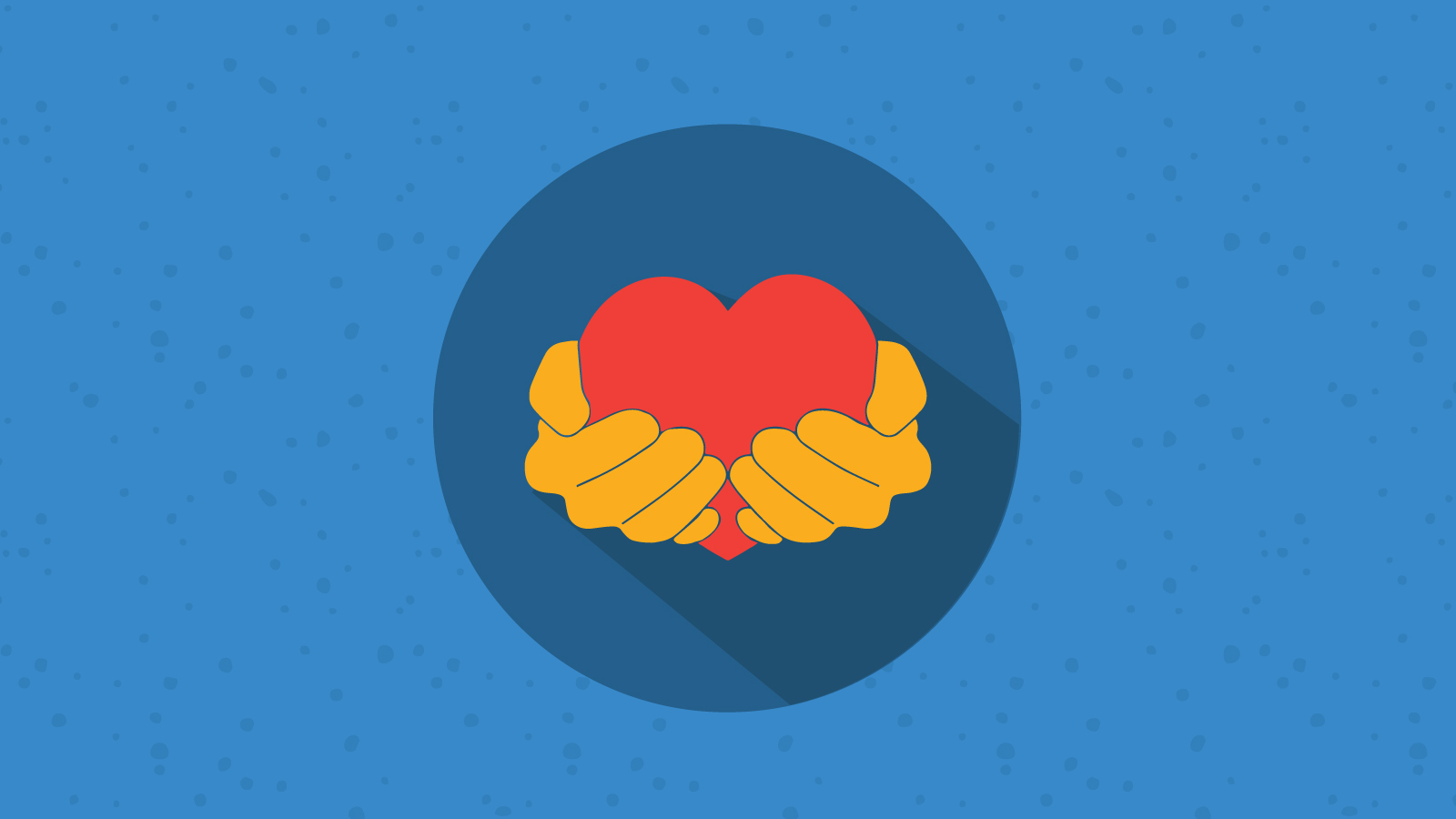 Human hands holding heart