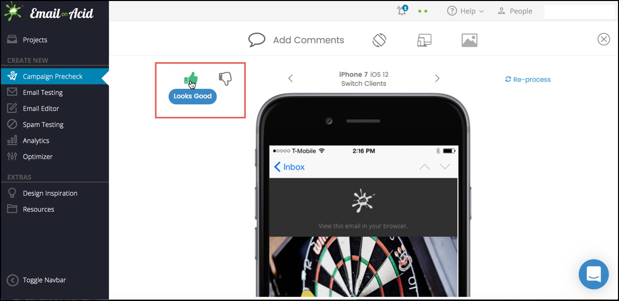 Thumbs Up and Down in collaboration tools for email