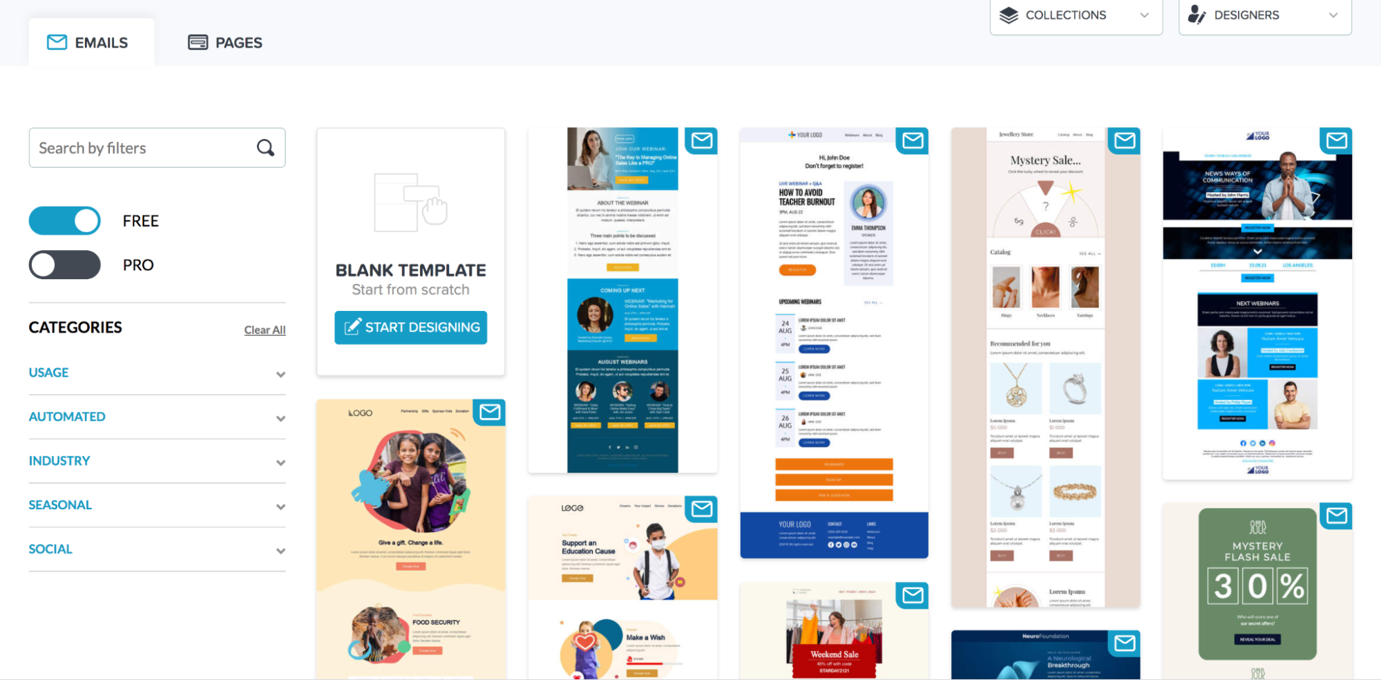 BEE free email templates